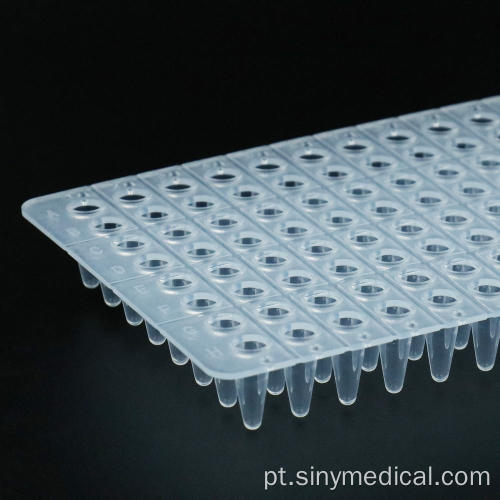 0,2 ml transparente não-camiseta micro 96 poço de PCR